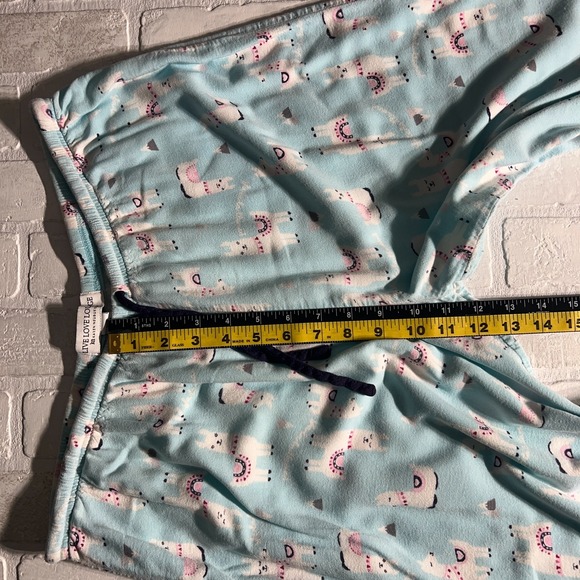 Karen Neuburger Live Love Lounge Womens L Flannel Pajama Set Llama PJs Top Pants - Picture 15 of 16